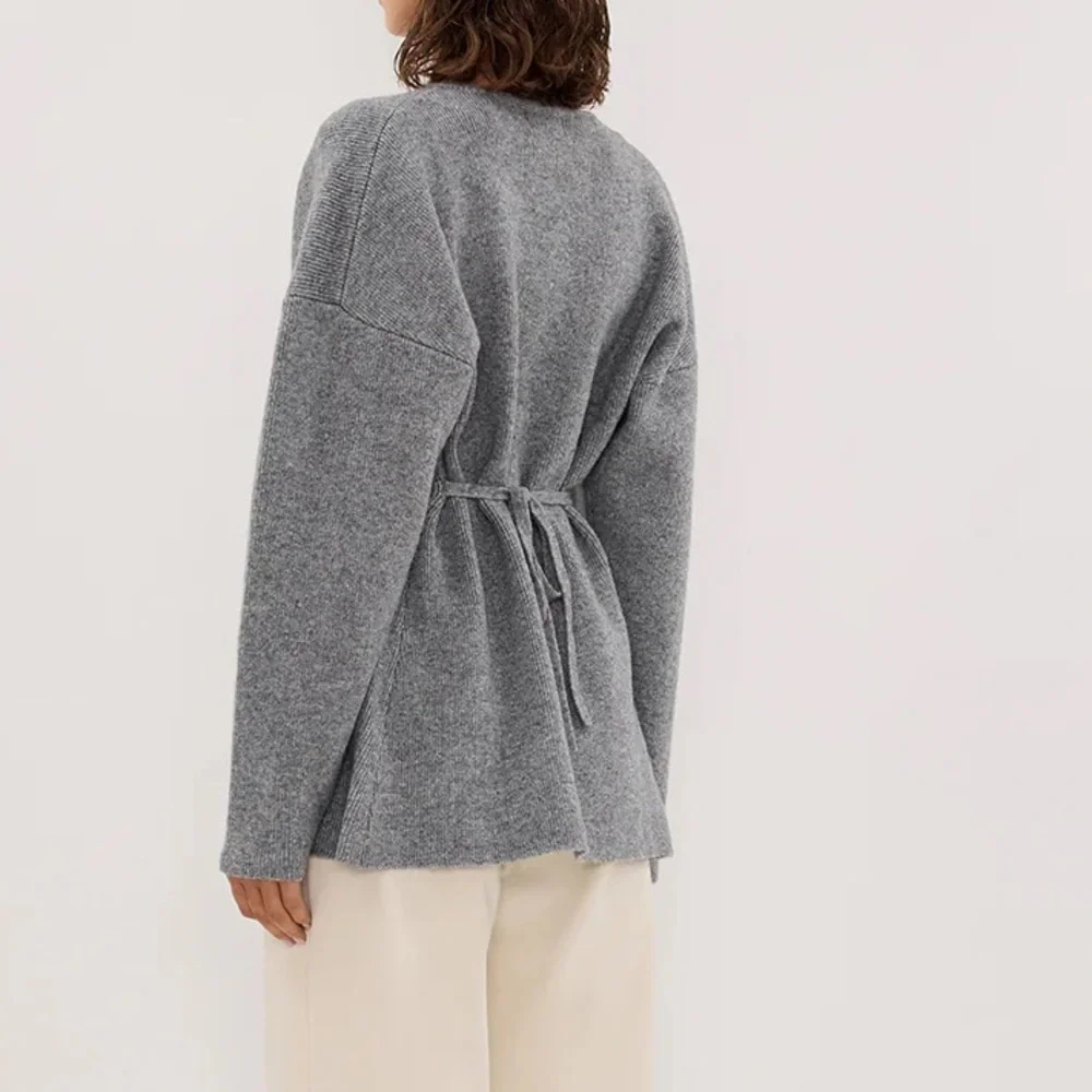 DISSH Gray Button-Up Ribbed Knit Cardigan - Picture 3 of 8
